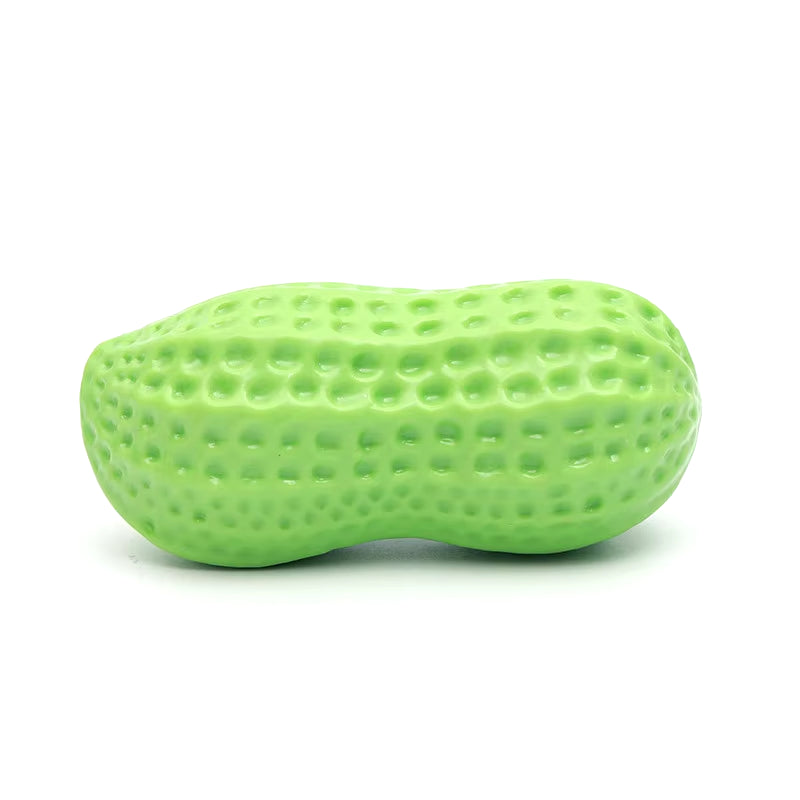 Peanut Squeaky Chew Toy - Rubber Pet Teething & Play