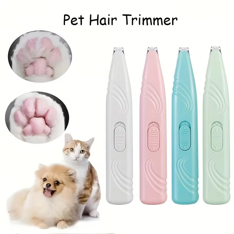 1Pc Electric Pet Clippers Cats Dog Foot Hair Trimmer USB Charging Pet Paw Hair Clipper Shaver Grooming Machine Pets Products