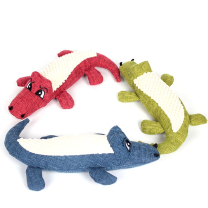 New Pet Plush Sound Making Dog Toy, Corn Velvet, Crocodile Gnawing, Grinding Teeth, Cleaning Teeth Pet Supplies